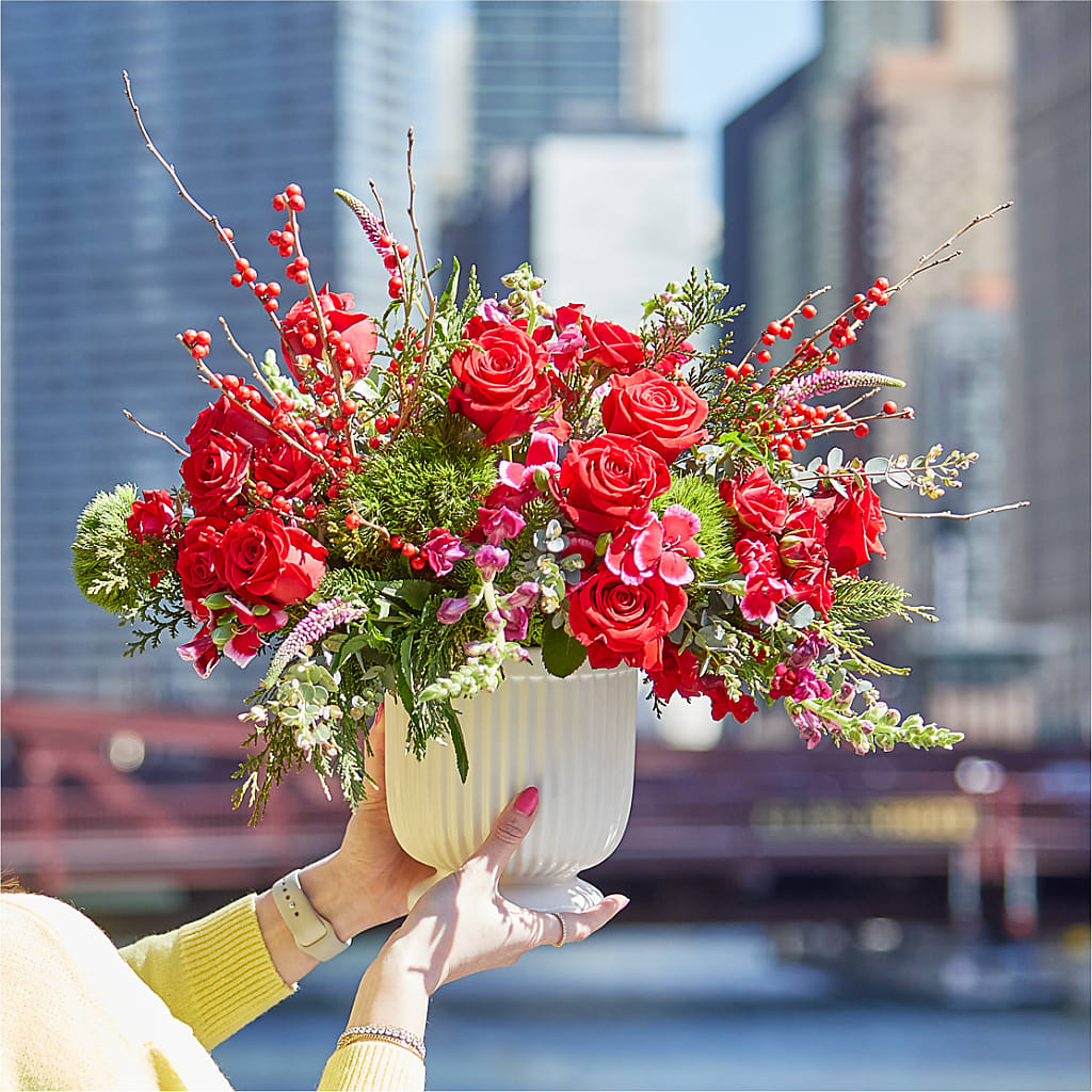 Big Red Bow Bouquet – Infinity Floral, Osseo MN