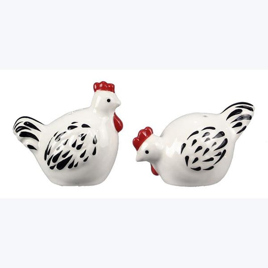 CERAMIC CHICKEN SALT AND PEPPER SET