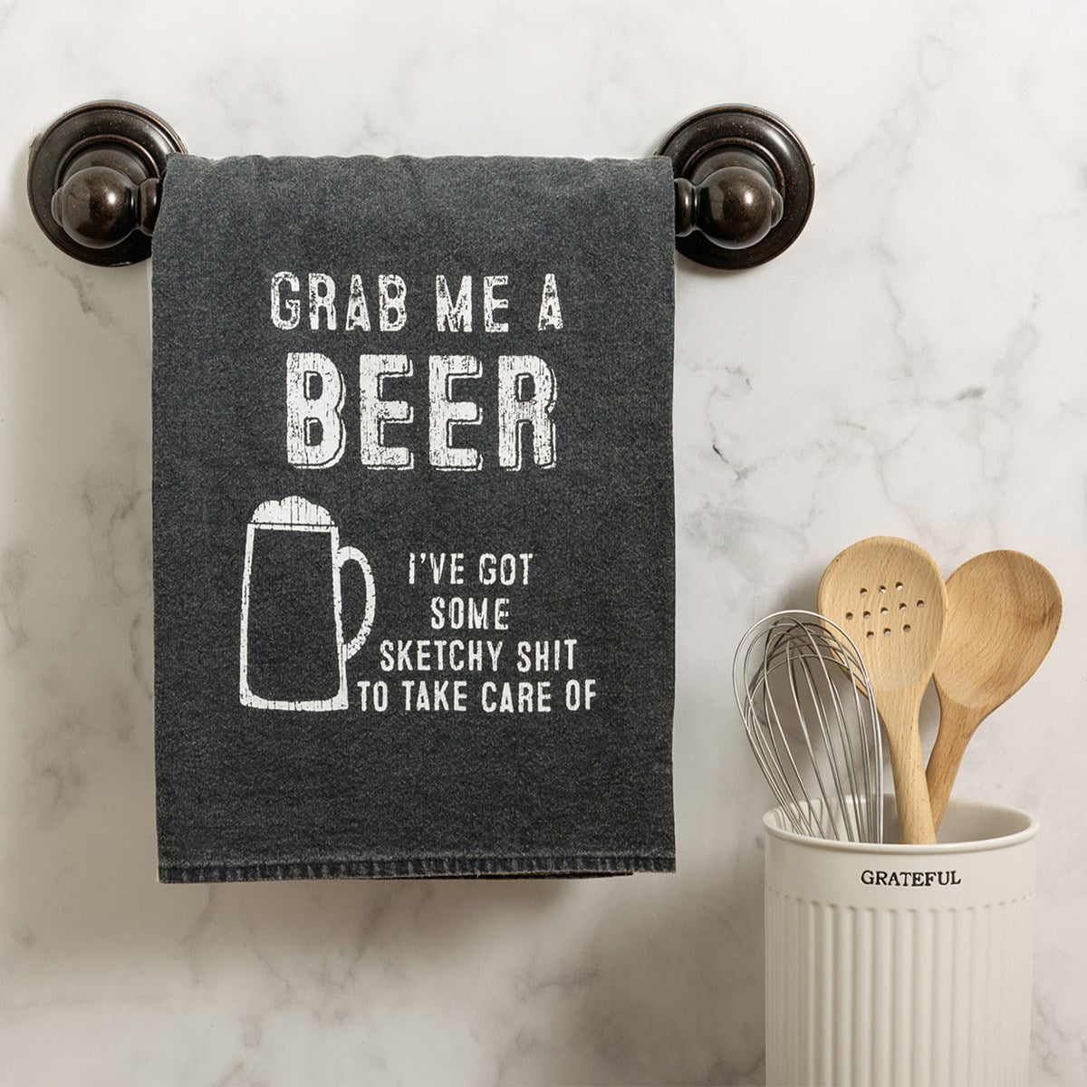 Grab Me A Beer Kitchen Towel – Infinity Floral, Osseo MN