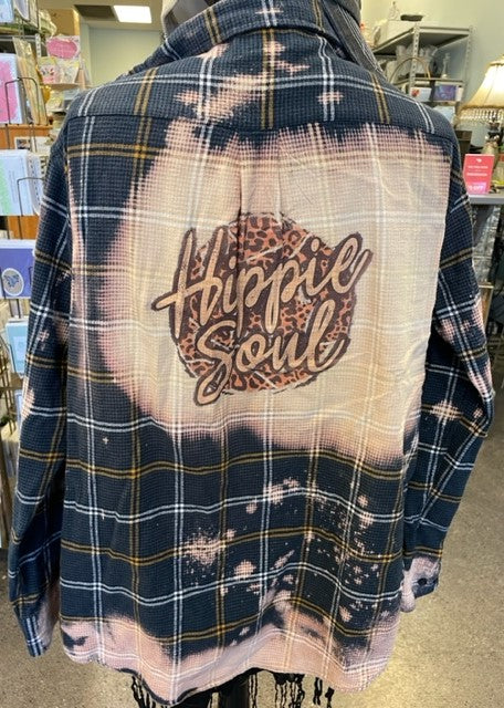 Hippie Soul Blue Flannel Unisex Large