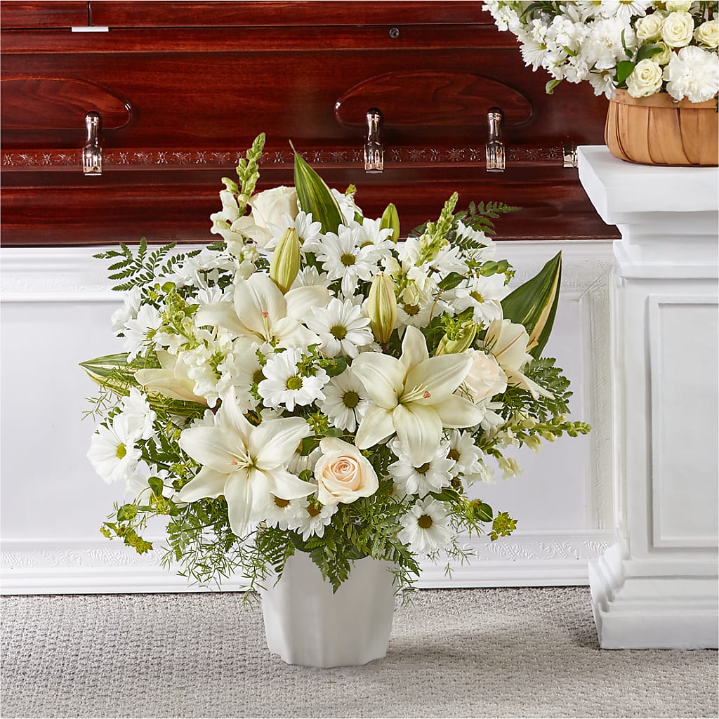 Thoughts of Tranquility Floor Basket – Infinity Floral, Osseo MN