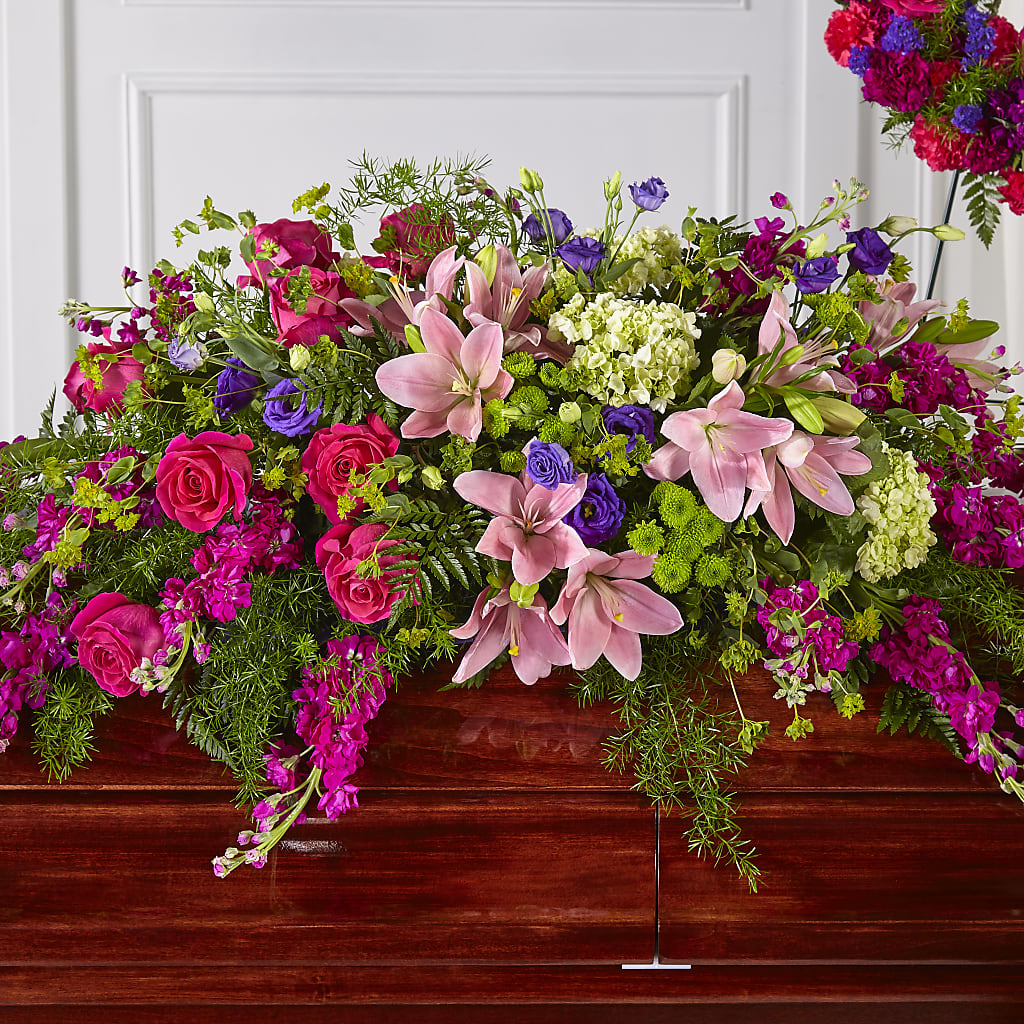 Radiant Tribute Casket Spray – Infinity Floral, Osseo MN