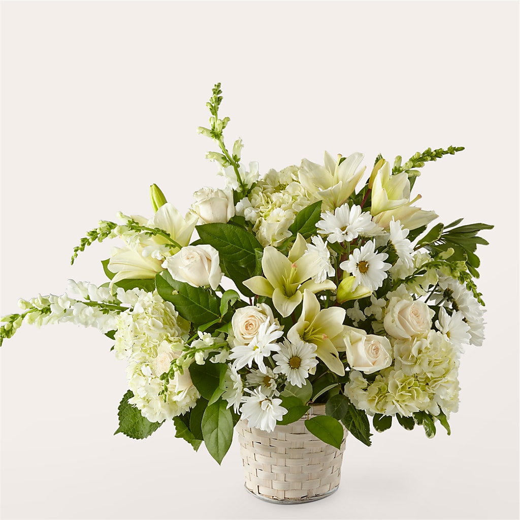 Ivory Elegance Floral Basket – Infinity Floral, Osseo MN
