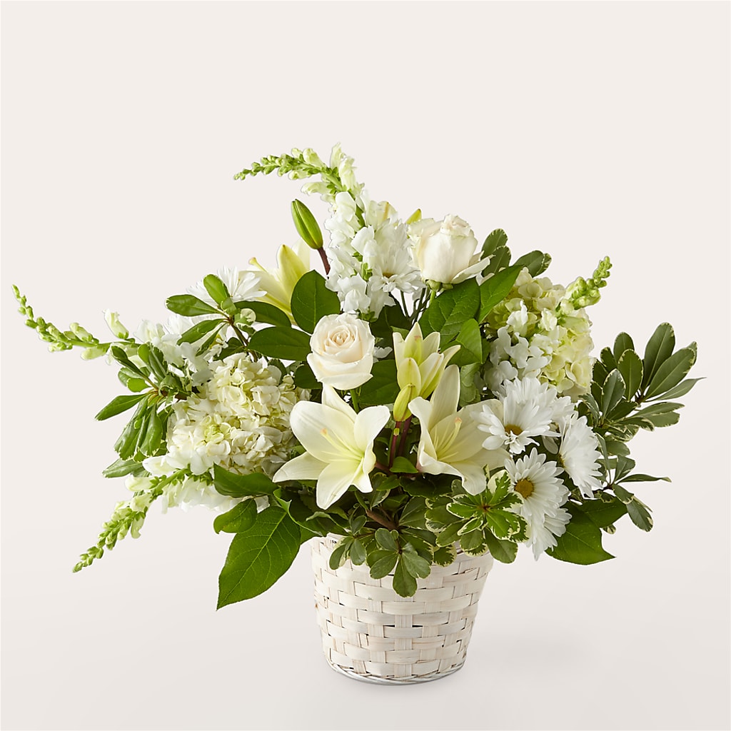 Ivory Elegance Floral Basket – Infinity Floral, Osseo MN