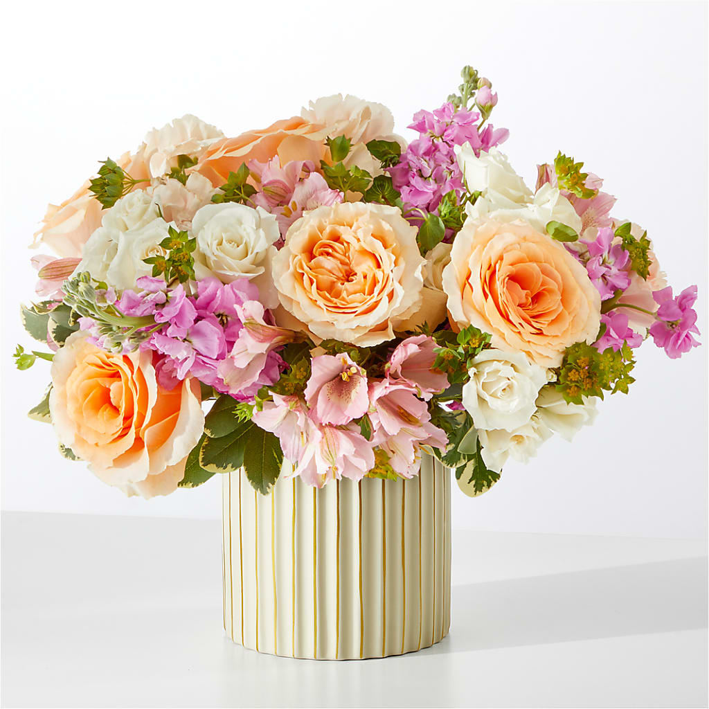 Paradise Bouquet with Ivory Vase – Infinity Floral, Osseo MN