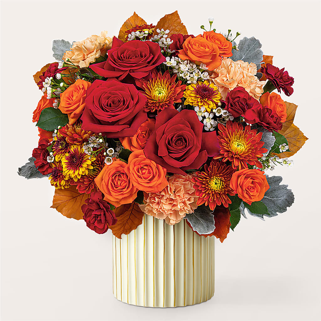Merlot Bouquet with Ivory Vase – Infinity Floral, Osseo MN