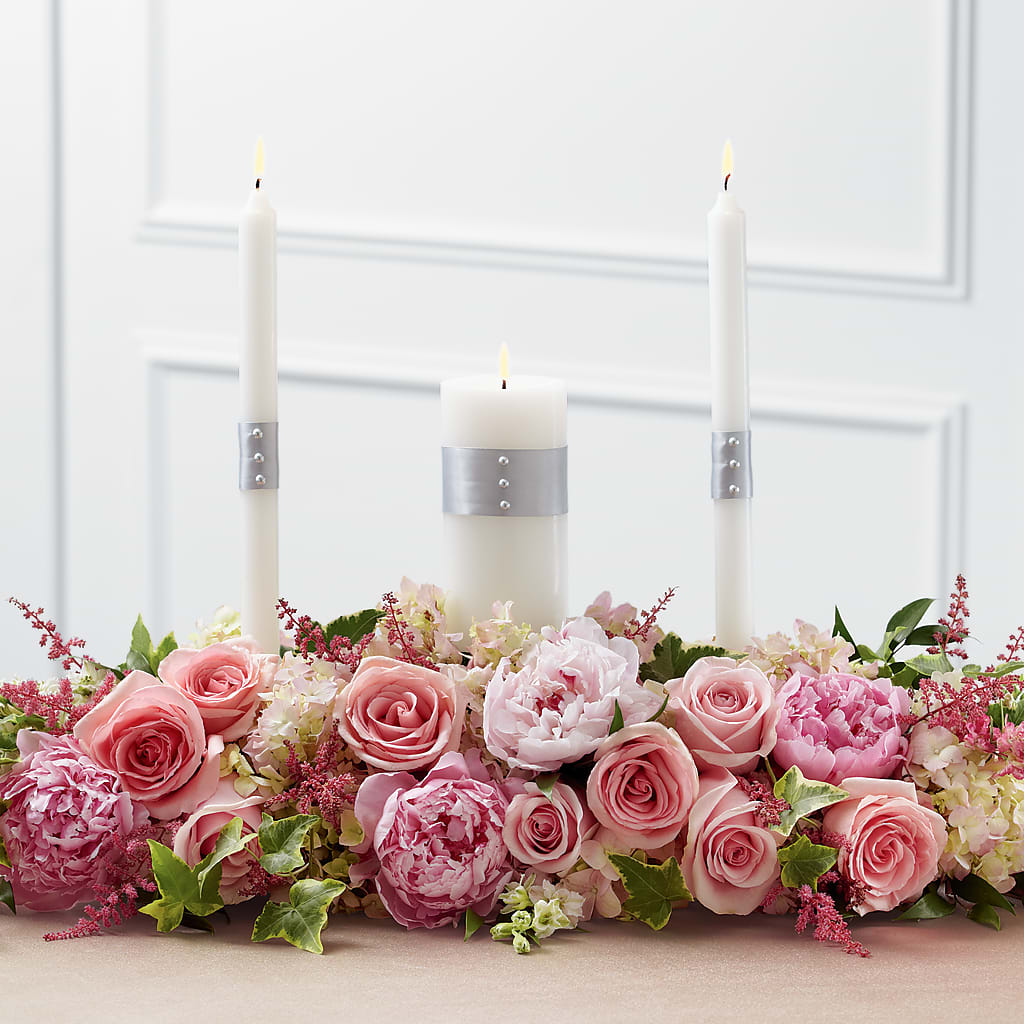 Worldwide Romance Unity Candle Arrangement – Infinity Floral, Osseo MN