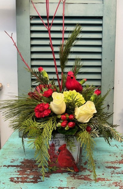 Winter Cardinal Cheer – Infinity Floral, Osseo MN
