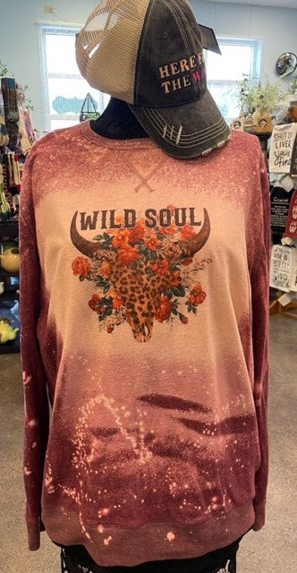 Wild Soul Maroon Sweatshirt Ladies Extra Large