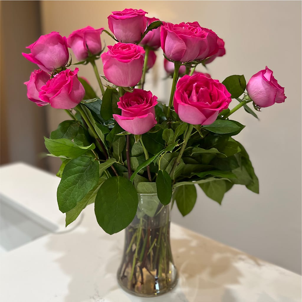 Long Stem Pink Rose Bouquet –  Infinity Floral, Osseo MN