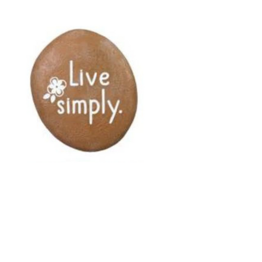 Live Simply Resin Kindness Rock