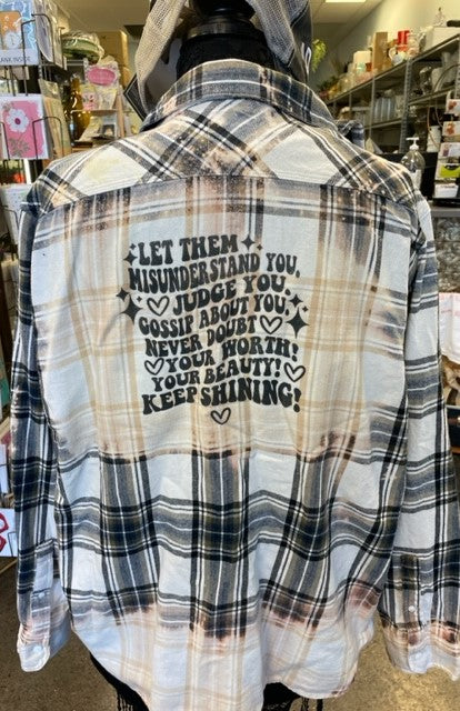 Let Them Black and Blue Flannel Unisex XL