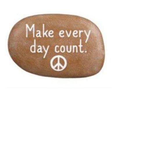 Make Every Day Count Resin Kindness Rock