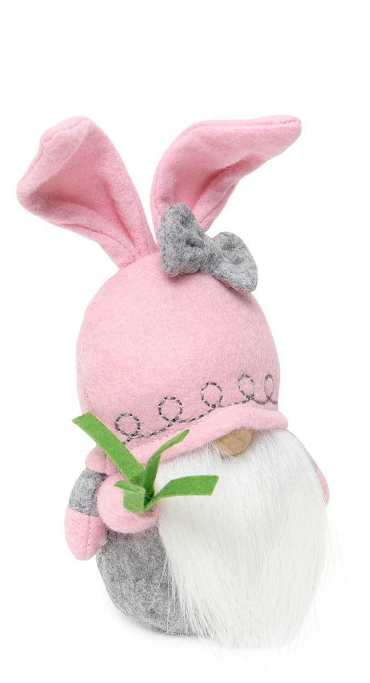 Pink Bow Bunny Gnome