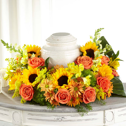 Faithful Sunflower Cremation Adornment –  Infinity Floral, Osseo MN