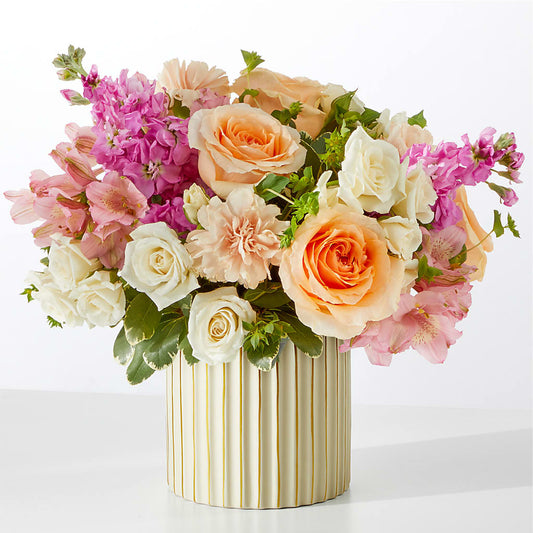 Paradise Bouquet with Ivory Vase –  Infinity Floral, Osseo MN