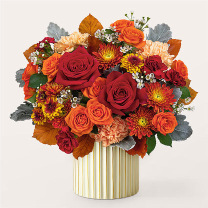 Merlot Bouquet with Ivory Vase –  Infinity Floral, Osseo MN