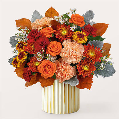 Merlot Bouquet with Ivory Vase –  Infinity Floral, Osseo MN