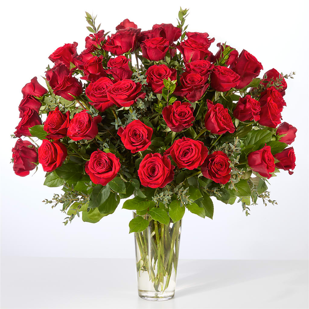 Forever Yours Fifty Stem Red Rose Bouquet –  Infinity Floral, Osseo MN
