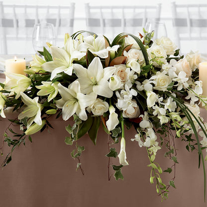White Linen Arrangement –  Infinity Floral, Osseo MN