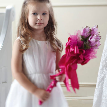 Sparkle Pink Flower Girl Bouquet –  Infinity Floral, Osseo MN